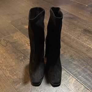 Miss Lola - Black Heeled Ankle Boots